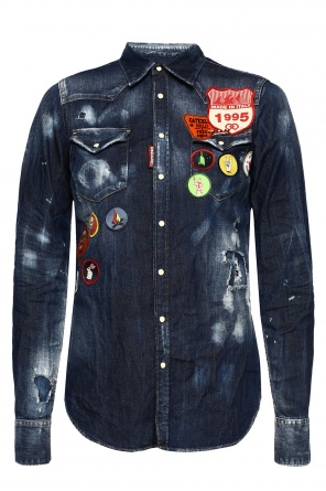 Jeansowa koszula z naszywkami, zdjęcie 1 Jeansowa koszula z naszywkami od Dsquared2